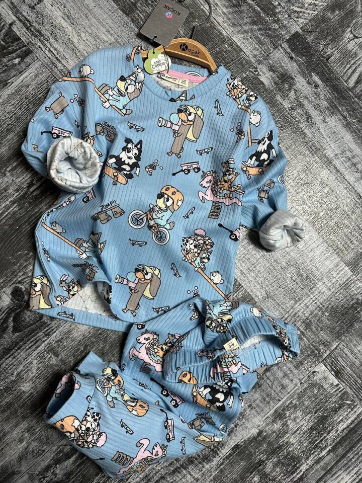 BLUEY Fitilli Kız Pijama Takımı