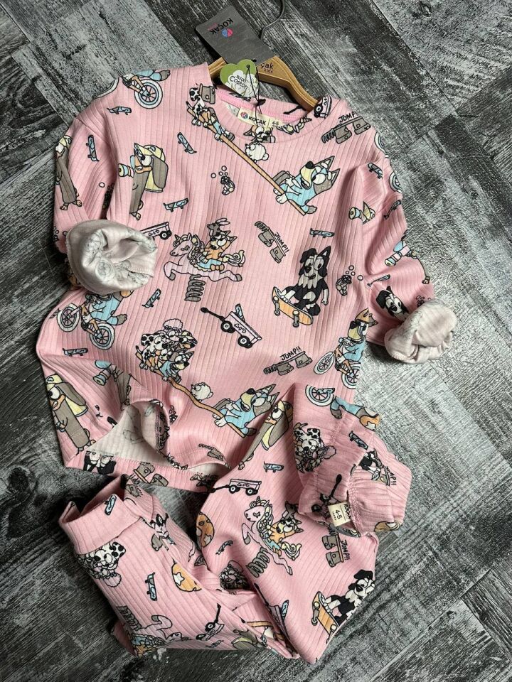 BLUEY Fitilli Kız Pijama Takımı