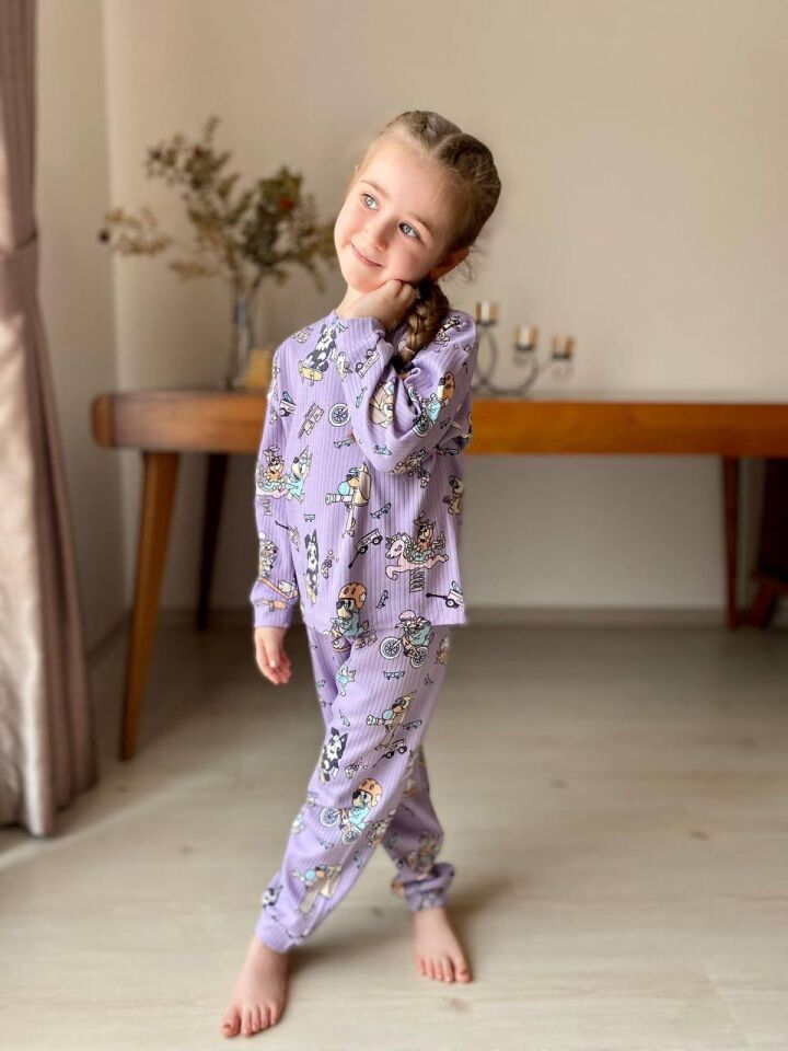 BLUEY Fitilli Kız Pijama Takımı