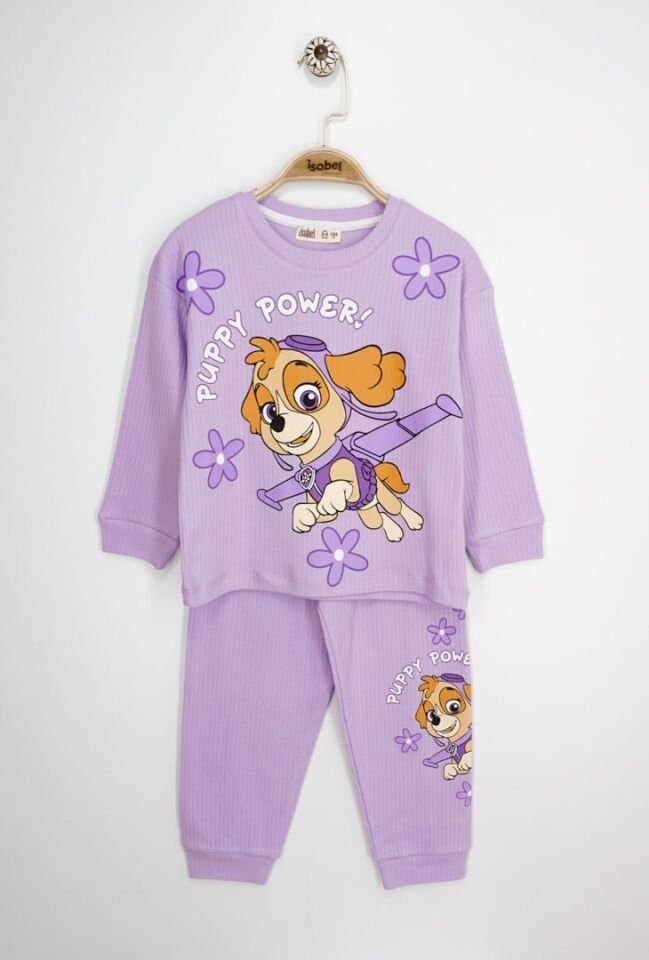 Paw Petrol Fitilli İnterlok Kız Pijama Takımı