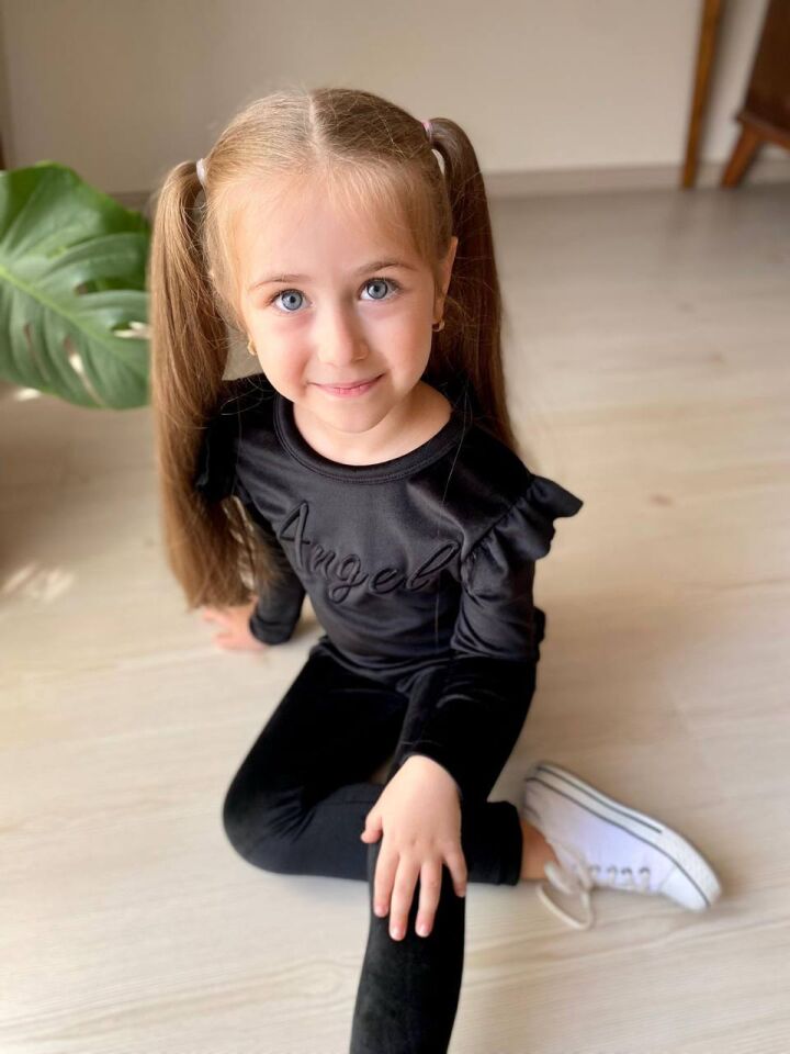 Angel Kadife Kız Çocuk Takımı