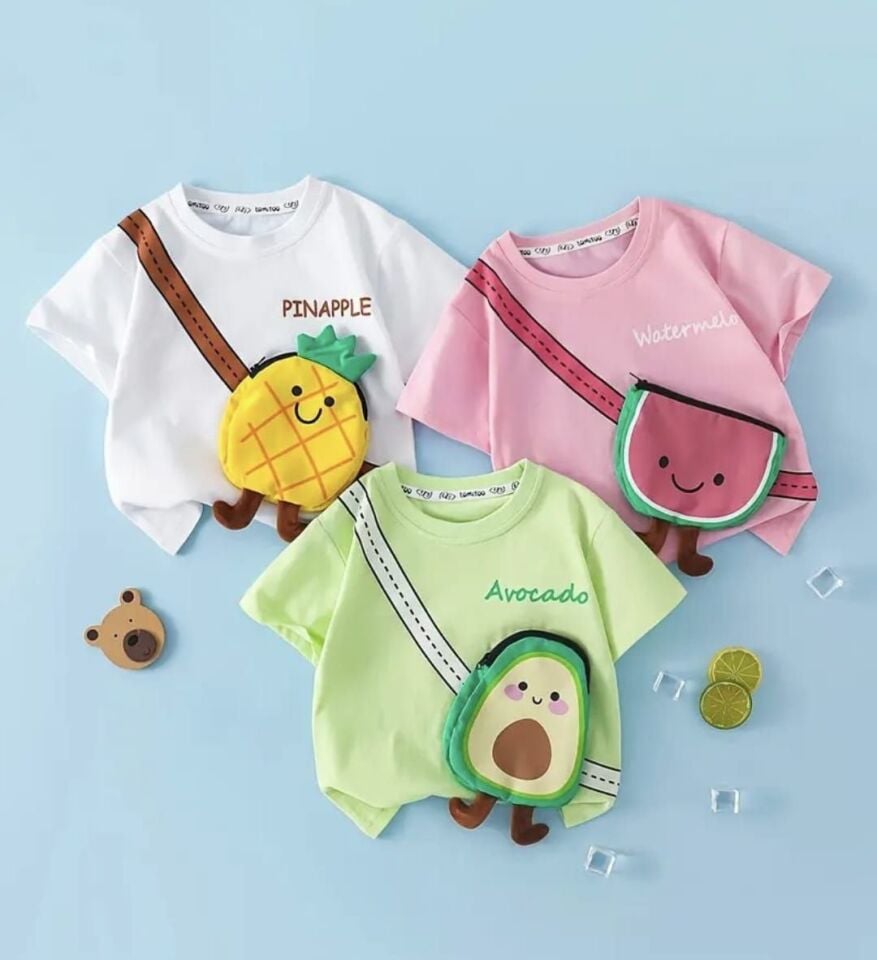 Karpuz Çantalı Kız T-shirt